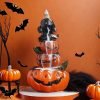 Resin Ghost Pumpkin Shaped Backflow Incense Burner for Halloween Holiday (2)