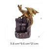 Vintage Purple Clay Dragon Castle Backflow Waterfall Incense Burning Holder | Lulu Incense