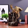 Resin Golden Dragon Castle Waterfall Backflow Smoking Incense Burner