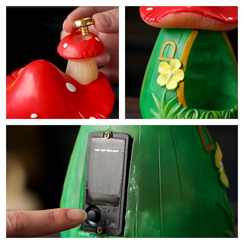 Resin Green And Yellow Mushroom House Led Christmas Incense Burning Holder Resin Green and Yellow Mushroom House LED Christmas Incense Burning Holder | Lulu Incense