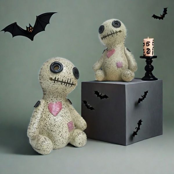 Resin Voodoo Doll Cone Incense Burner Holder for Halloween Holiday