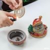 Ceramic Santa Claus Figure Christmas Festival Gift Coil Incense Burner Holder | Lulu Incense