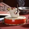 Small Cute Hand Painted Dragon Ceramic Incense Holder for Sticks -A