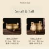 Small and Tall Three-Legged Antique Brass and Copper Incense Burner | Lulu Incense