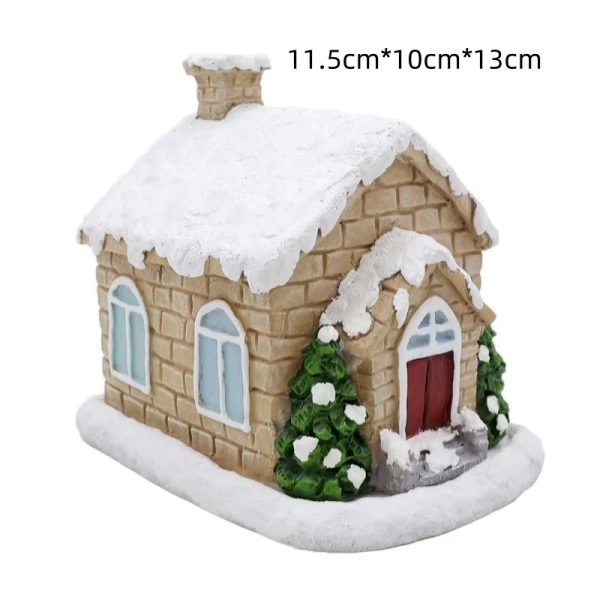 Snowy Christmas House with Smoking Chimney Incense Log Cabin Burner | Lulu Incense