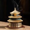 Temple of Heaven Shaped Chinese Brass Incense Burner Antique