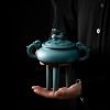 Cauldron Shaped Foo Dog Theme Vintage Incense Cone Burner Holder | Lulu Incense