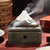 Traditional Antique Mount Fuji Japanese Porcelain Cones & Charcoal Incense Burner Box