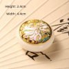 Chinese Gold Glazed Crystal Jade Cone Incense Burner Holder with Nine-tailed Fox Lid | Lulu Incense