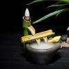 Unique Japanese Style Bamboo Vintage Backflow and Waterfall Fountain Incense Burner