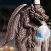 Unique Pterosaur Dragon Purple Clay Ceramic Incense Backflow Waterfall Burner with LED Lighting | Lulu Incense