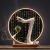 Electric LED Ceramic Zen Theme Standing Buddha Waterfall Incense Burner With Lotus and Cloud Wooden Base