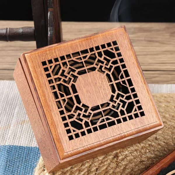 Chinese Antique Song dynasty Fan Shaped Wooden Incense Cone Holder | Lulu Incense