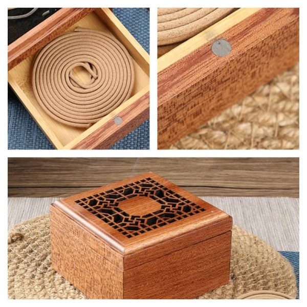 Chinese Antique Song dynasty Fan Shaped Wooden Incense Cone Holder | Lulu Incense