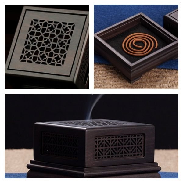 Handmade Walnut Cherry Blossom Shaped Wood Sticks Incense Burner | Lulu Incense