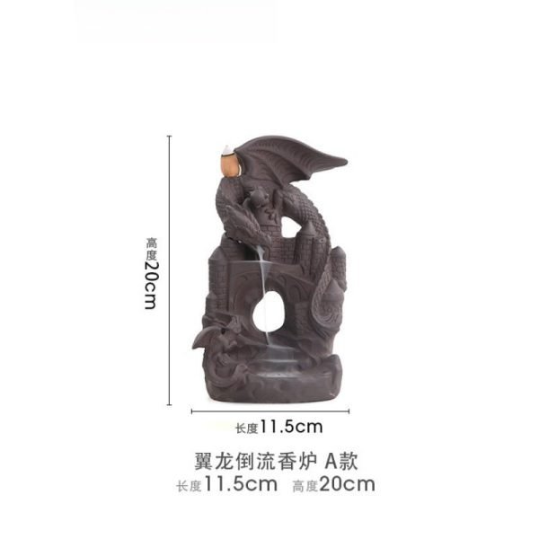Ceramic Blue Dragon Double Side Backflow Smoking Incense Burner Holder | Lulu Incense