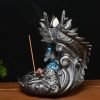 Red Cow Resin Backflow Scent Incense Burner with Electric LED Lighting | Lulu Incense