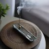 Vintage Transparent Glass Japanese Incense Burning Holder for Sticks