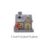 White and Golden Christmas House with Smoking Chimney Log Cabin Incense Burner for Sale | Lulu Incense