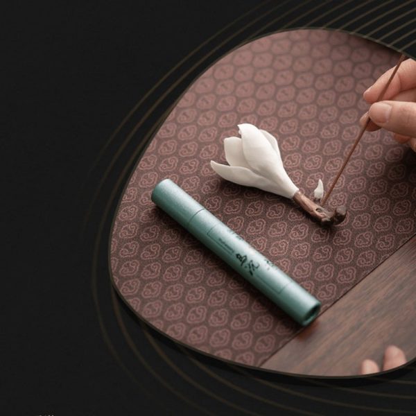Ceramic White and Pink Magnolia Flower Bud Shape Stick Incense Burner Holder | Lulu Incense