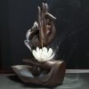 Zen Buddha Hand Purple Clay Ceramic Backflow and Waterfall Incense Burner Holder | Lulu Incense