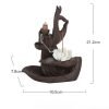 Zen Buddha Hand Purple Clay Ceramic Backflow and Waterfall Incense Burner Holder | Lulu Incense