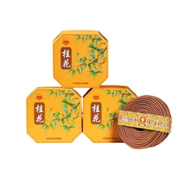 3 Boxes Osmanthus Jasmine and Sandalwood Scent Incense Coils