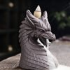 Antique Purple Clay Dragon Head Backflow Waterfall Incense Holder for Sale