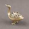 Antique Swan Goose Shaped Brass Scent Incense Cone Burner Holder