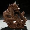 Brown Dragon Ceramic Waterfall Incense Backflow Burner Holder