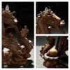 Brown Dragon Ceramic Waterfall Incense Backflow Burner Holder