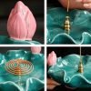 Ceramic Colored Lotus Leaf Shaped Stick Incense Burner Holder for Sale