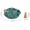Ceramic Colored Lotus Leaf Shaped Stick Incense Burner Holder for Sale