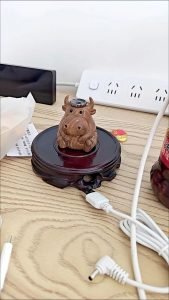 Cute Little Cow Wood Waterfall Backflow Incense Burner photo review