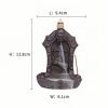 Horrible Purple Clay Halloween Skeleton Tombstone Backflow Cone Fountain Incense Burner