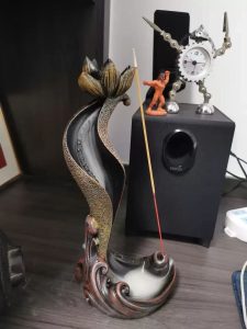 Unique Large Vintage Lotus Smoke Backflow and Waterfall Incense Burner for Sale photo review