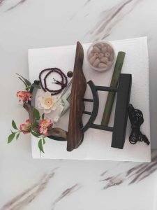 Electric Antique Chinese Tree and Plum Fountain Waterfall Incense Burner Holder with LED Light photo review