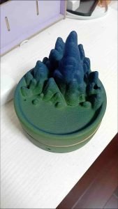 Japanese Style Vintage Mountain Landscape Shape Cone Incense Burner Holder photo review