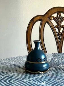 Blue Gourd-Shaped Chinese Brass Bronze Incense Burner with Lotus Base photo review