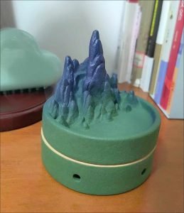 Japanese Style Vintage Mountain Landscape Shape Cone Incense Burner Holder photo review
