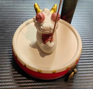 Small Cute Hand Painted Dragon Ceramic Incense Holder for Sticks photo review