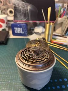 Vintage Porcelain Spiral Coil and Cone Incense Burner Holder photo review