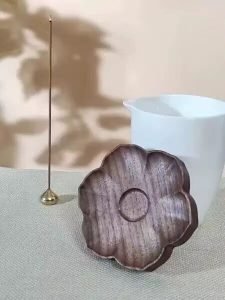 Handmade Walnut Cherry Blossom Shaped Wood Sticks Incense Burner photo review