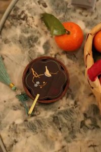Chinese Antique Song dynasty Fan Shaped Wooden Incense Cone Holder photo review