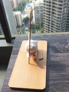 Cute Vivid Cat Walking Shape Porcelain Incense Stick Burner Holder photo review