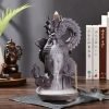 Purple Clay Dragon Smoking with Zen Buddha Smoke Backflow Incense Holder