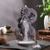 Purple Clay Dragon Smoking with Zen Buddha Smoke Backflow Incense Holder (3)