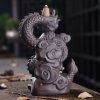 Purple Clay Dragon with Zen Buddha Smoke Backflow Incense Holder