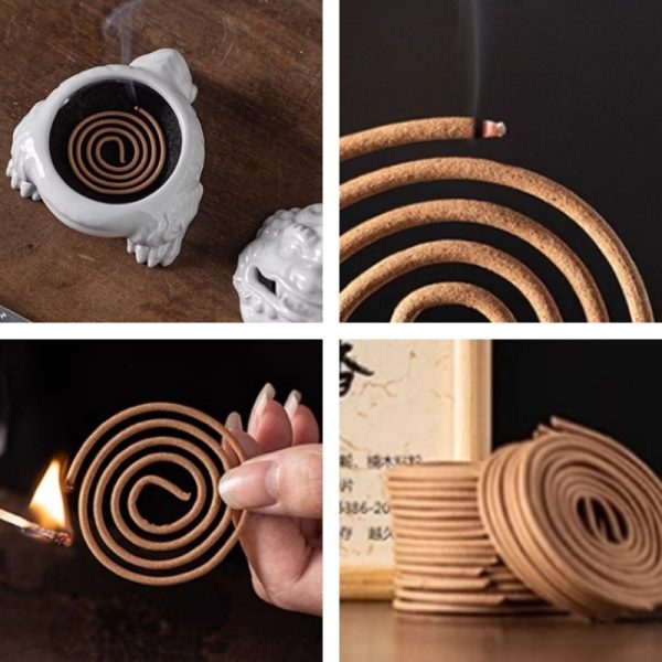 Small Premium Handmade Vietnam Agarwood Goose Pear and Sandalwood Coil Incense
