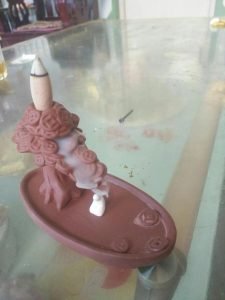 Handcrafted Money Tree Purple Clay Ceramic Backflow Incense Fountains Burner Waterfall for Sale photo review
